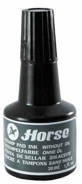 FRASCO TINTA TAMPON SELLAR HORSE 30ML NEGRA | 12 UNIDADES | (POESSA)